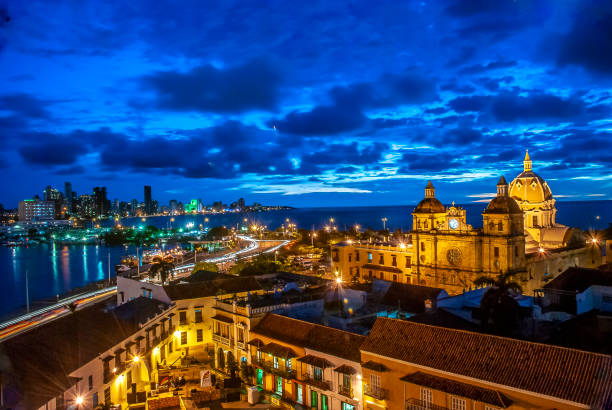 SAN PEDRO CATHEDRAL, CARTAGENA, COLOMBIA, Feb 20 2024. It is a Colombian temple of Catholic worship dedicated to San Pedro Claver, whose remains are found in its main altar.